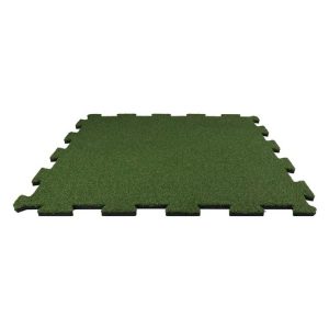 Гумена пъзел плоча с изкуствена трева за фитнес зала