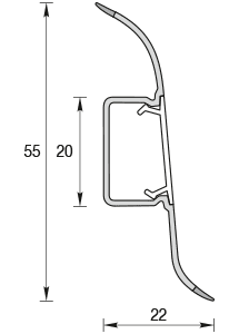 PVC Перваз № 291 – Орех размери