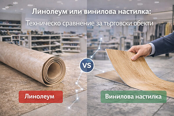 Линолеум или винилова настилка_ Техническо сравнение за търговски обекти